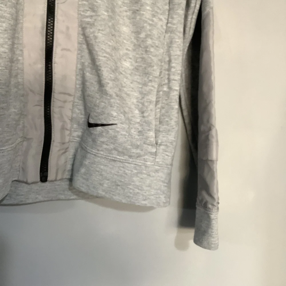Nike Full Zip Track Top - Size S - Grey Marl - Fitted - Cotton - P2P 18” - Picture 7 of 9